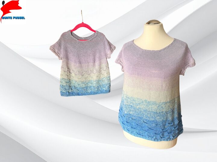 Strickanleitungs-Set „Tetney“ – Tunika für Groß & Klein