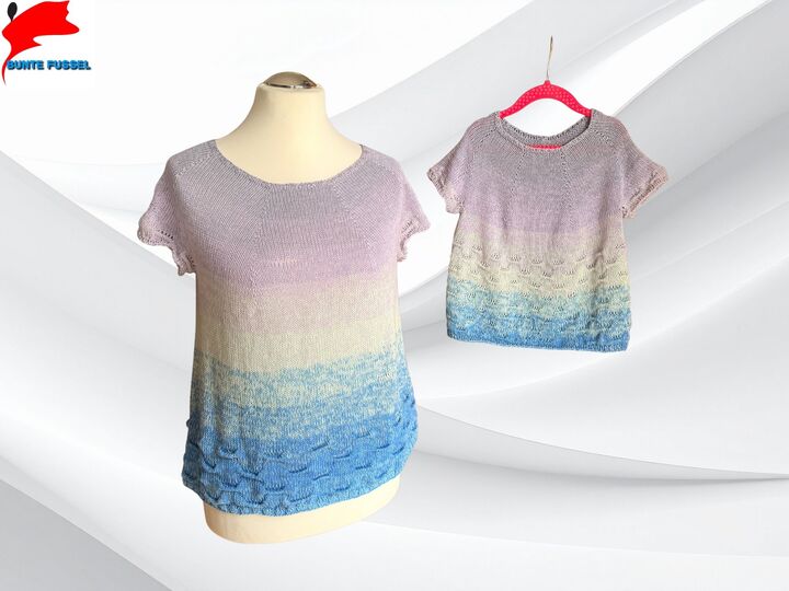 Strickanleitungs-Set „Tetney“ – Tunika für Groß & Klein