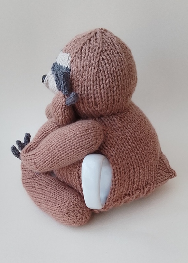TeaCosyFolk's Three‑Toed Sloth Tea Cosy Knitting Pattern