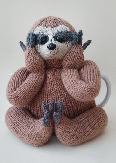 TeaCosyFolk's Three‑Toed Sloth Tea Cosy Knitting Pattern