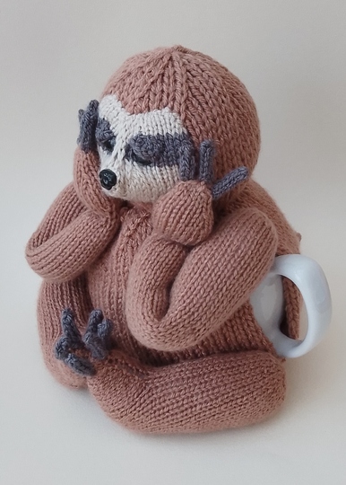 TeaCosyFolk's Three‑Toed Sloth Tea Cosy Knitting Pattern