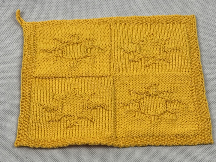 Waschlappen Sonne - Freude – Eine Strickanleitung