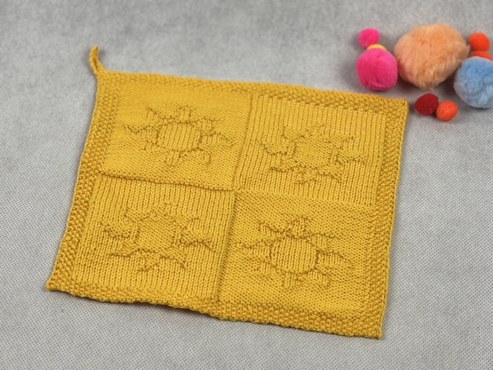 Waschlappen Sonne - Freude – Eine Strickanleitung