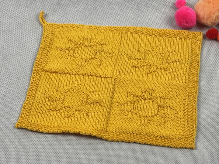 Waschlappen Sonne - Freude – Eine Strickanleitung
