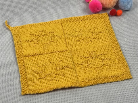 Waschlappen Sonne - Freude – Eine Strickanleitung