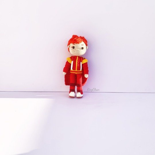 Crochet Doll Pattern (9inches): Red boy Amigurumi