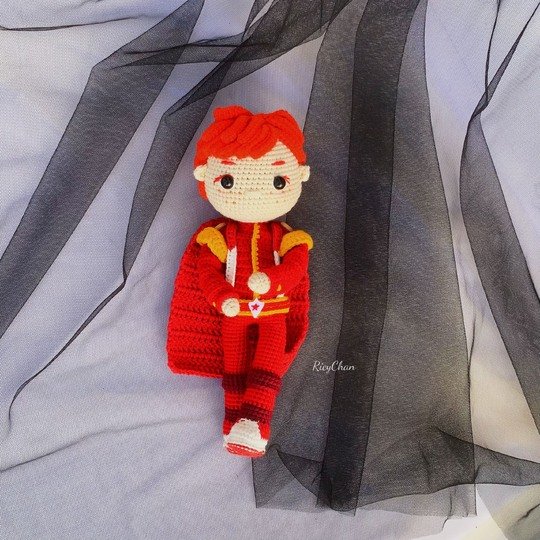 Crochet Doll Pattern (9inches): Red boy Amigurumi