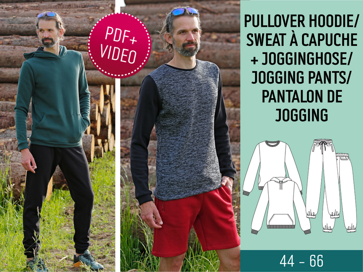Manoah Jogging Pants + Nafi Hoodie – Pattern, Sewing Instructions & Video