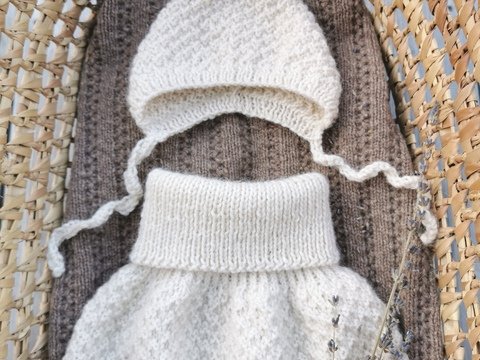 Baby Set stricken | Anleitung Pucksack und Babymütze für Neugeborene