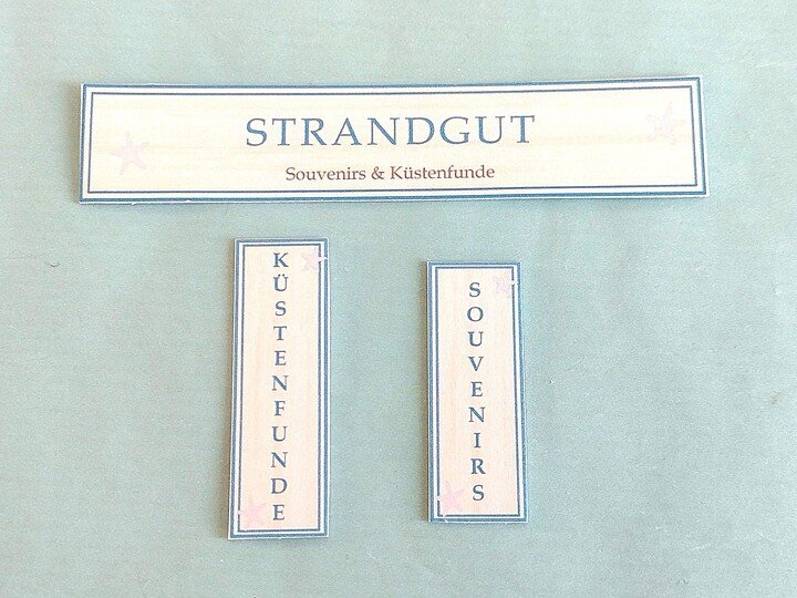 Küsten-Standzubehör – Miniatur-Schilder & Deko 1:12