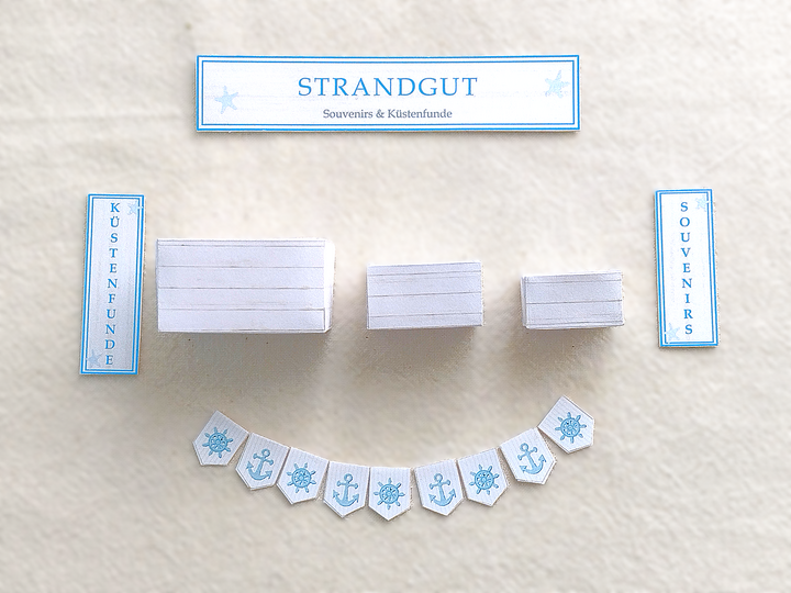 Küsten-Standzubehör – Miniatur-Schilder & Deko 1:12