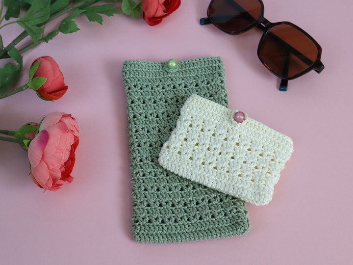 Häkelanleitung Brillenetui / Handyhülle / Handytasche