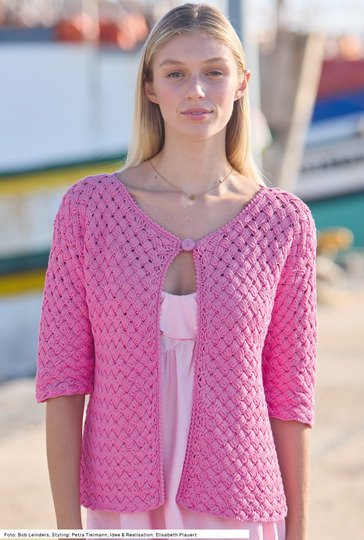 Jacke mit Flechtmuster