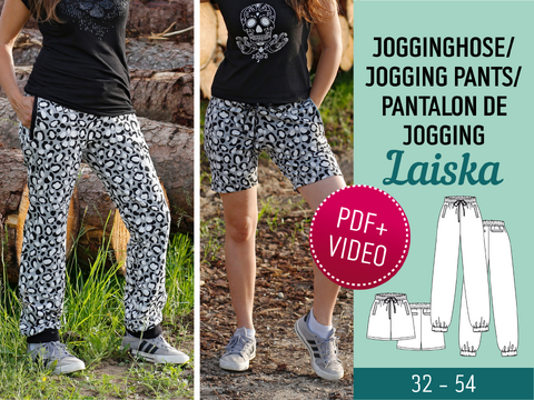 Jogginghose Laiska - PDF Schnittmuster, Nähanleitung & Video