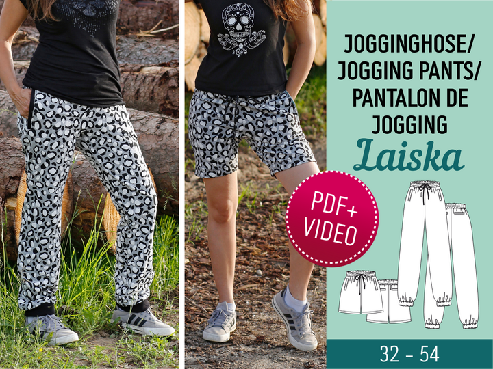 Jogginghose Laiska - PDF Schnittmuster, Nähanleitung & Video