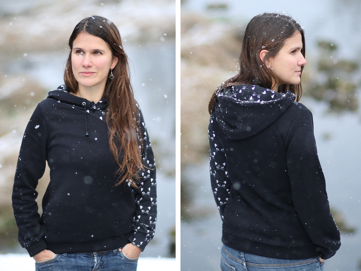 Pullover Hoodie Nafia - PDF Schnittmuster, Nähanleitung & Video