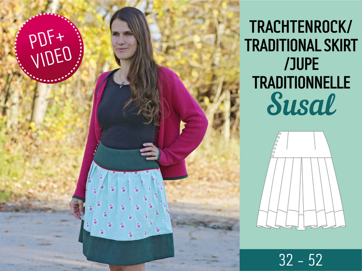 Susal Traditional Skirt – PDF Pattern, Sewing Instructions & Video