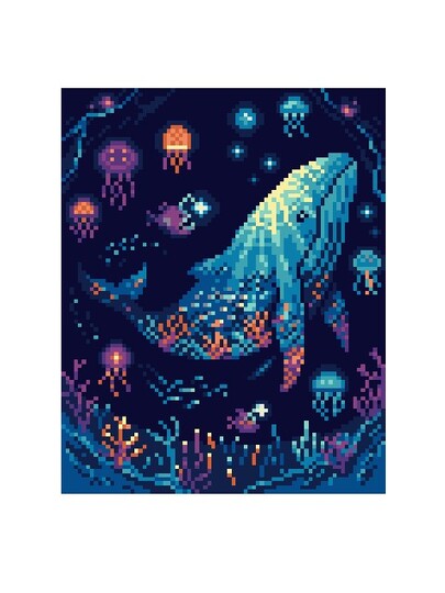 WHALE, pattern for c2c crochet blanket