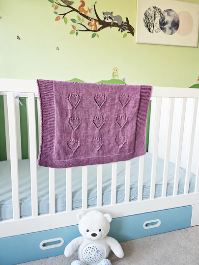 Knitting Pattern Sweetheart Baby Blanket