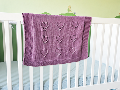Knitting Pattern Sweetheart Baby Blanket