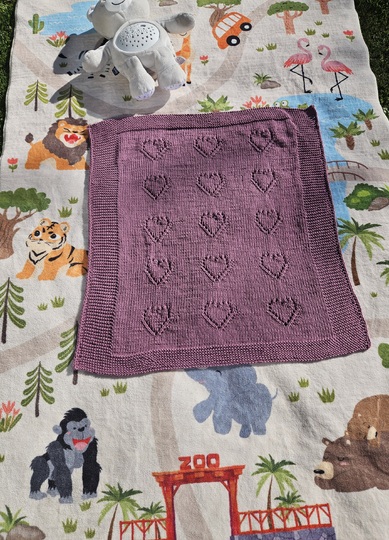 Knitting Pattern Sweetheart Baby Blanket