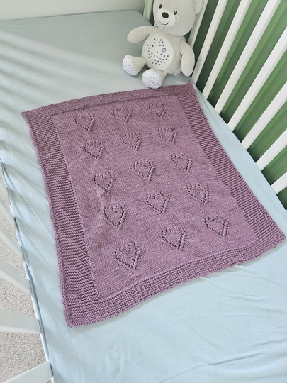 Knitting Pattern Sweetheart Baby Blanket