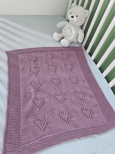 Strickanleitung Sweethearts Baby Decke