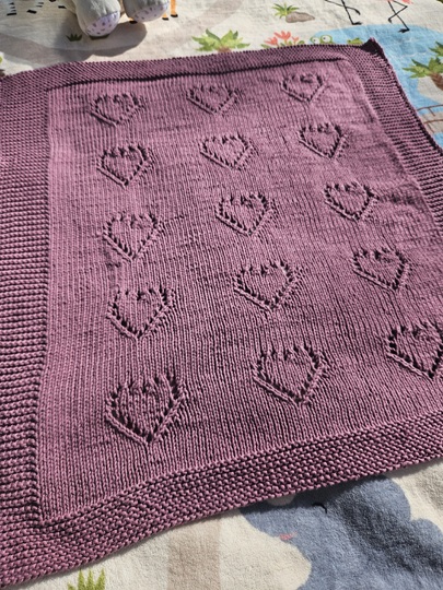 Strickanleitung Sweethearts Baby Decke