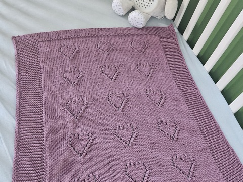 Strickanleitung Sweethearts Baby Decke