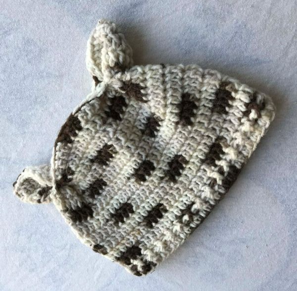 Babymützchen "Kätzchen" Für Kopfumfang 34/36