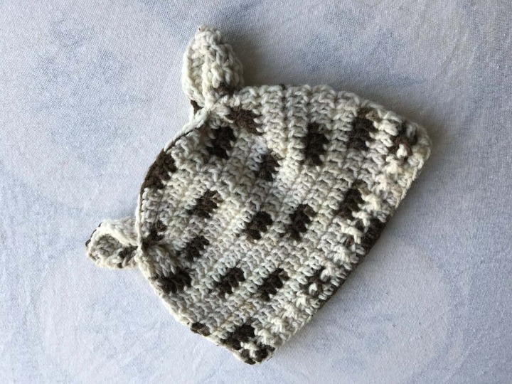 Babymützchen "Kätzchen" Für Kopfumfang 34/36