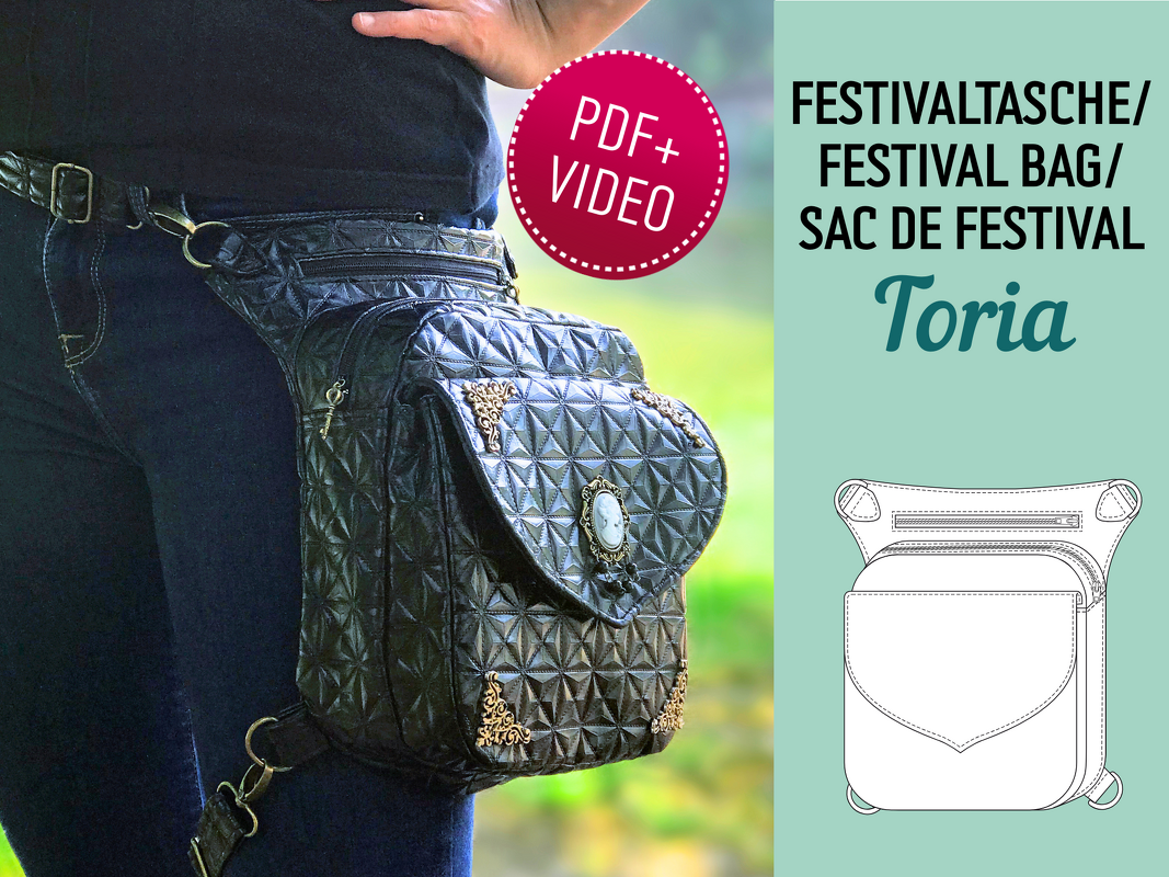 Festivaltasche Toria - PDF Schnittmuster, Nähanleitung & Video