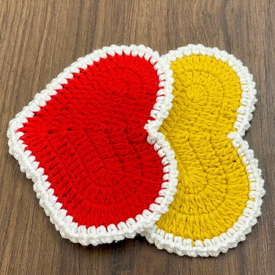 Heart Cup Coaster Crochet Pattern PDF Tutorial