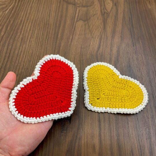 Heart Cup Coaster Crochet Pattern PDF Tutorial