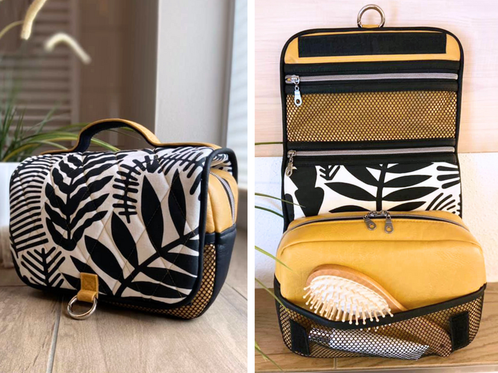 "Traveling" Cosmetic Bag – PDF Pattern, Sewing Instructions & Video