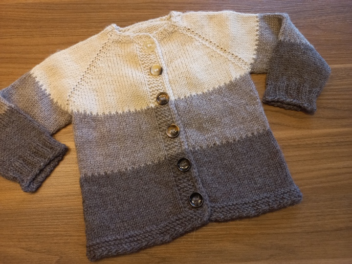 Strickanleitung Baby/Kinderjacke in 7 Größen, 62-140, reine Schurwolle
