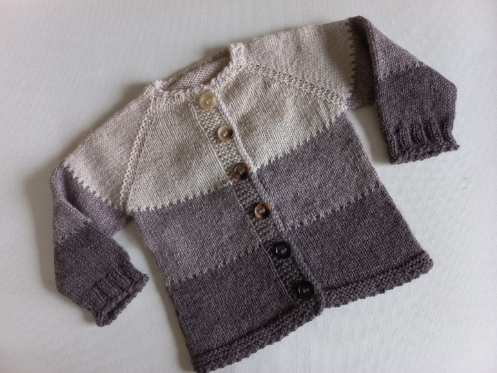 Strickanleitung Baby/Kinderjacke in 7 Größen, 62-140, reine Schurwolle