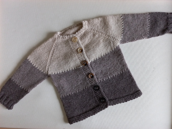 Strickanleitung Baby/Kinderjacke in 7 Größen, 62-140, reine Schurwolle