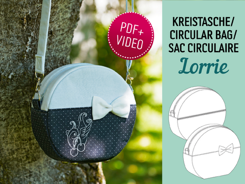Kreistasche Lorrie - PDF Schnittmuster, Nähanleitung & Video