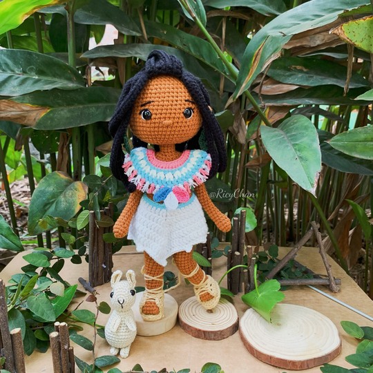 Crochet Doll Pattern: Aboriginal doll(PDF English Tutorial)