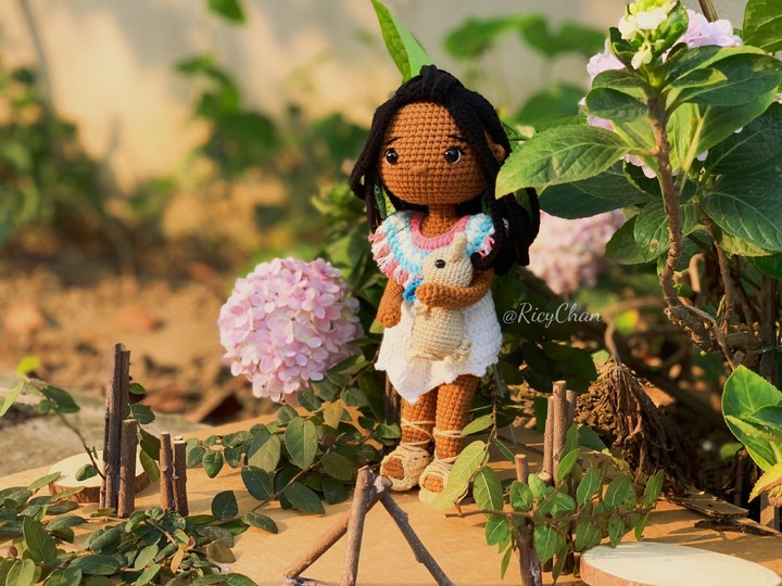 Crochet Doll Pattern: Aboriginal doll(PDF English Tutorial)