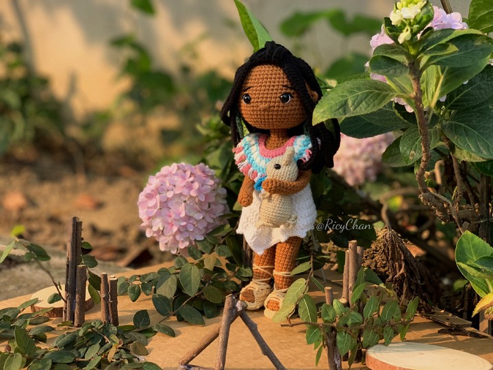 Crochet Doll Pattern: Aboriginal doll(PDF English Tutorial)
