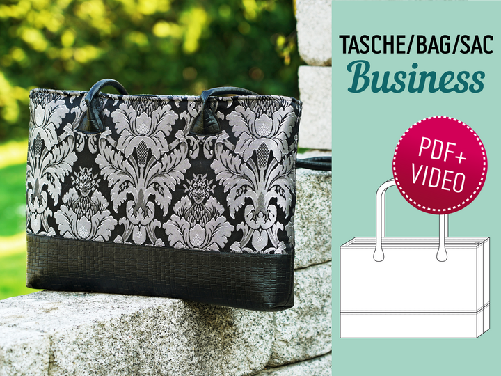 Laptoptasche Business - PDF Schnittmuster, Nähanleitung & Video