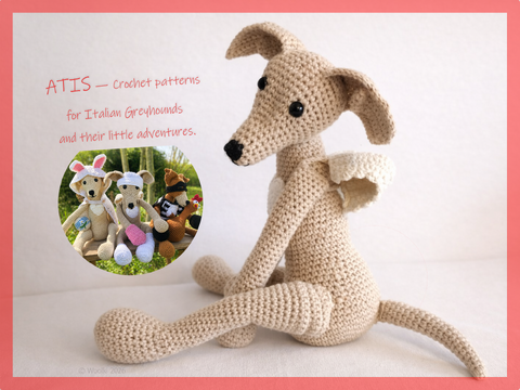 Italienisches Windspiel Häkelanleitung – Atis der Bote Amigurumi