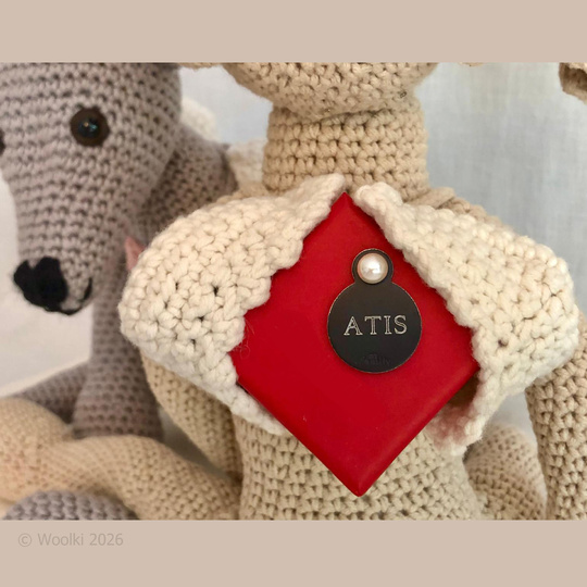 Atis the Messenger – PDF Crochet Pattern – Italian Greyhound Dog Amigurumi