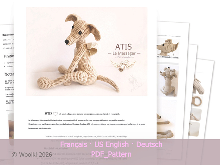 Italienisches Windspiel Häkelanleitung – Atis der Bote Amigurumi