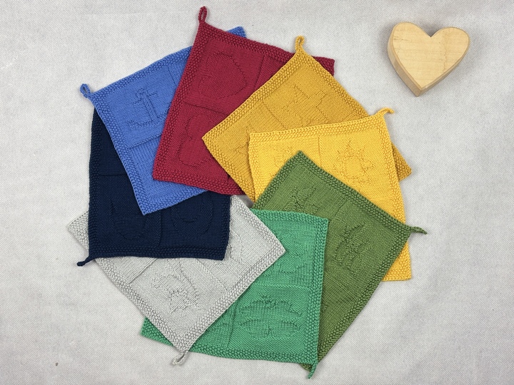 Waschlappen Set – Gute Wünsche – Eine Strickanleitung