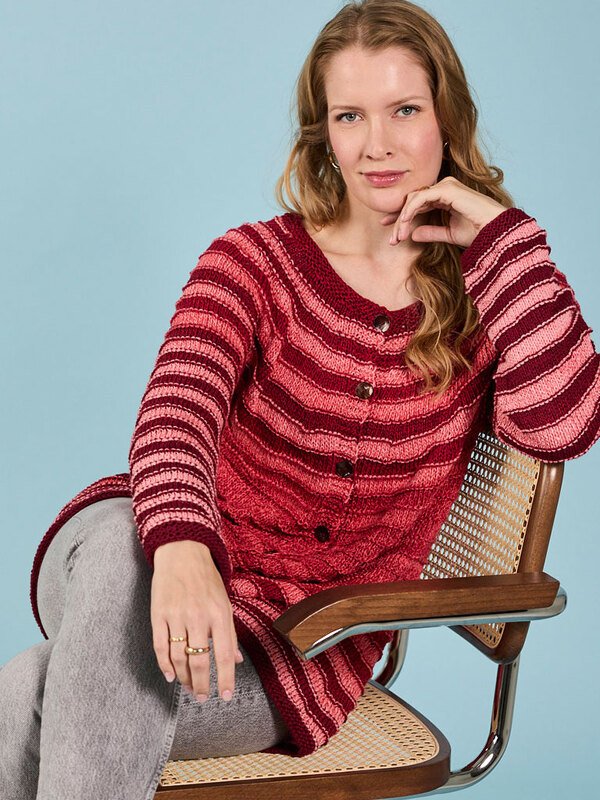 RAGLANJACKE HILDE … IM STREIFENMUSTER GESTRICKT - Bild 8