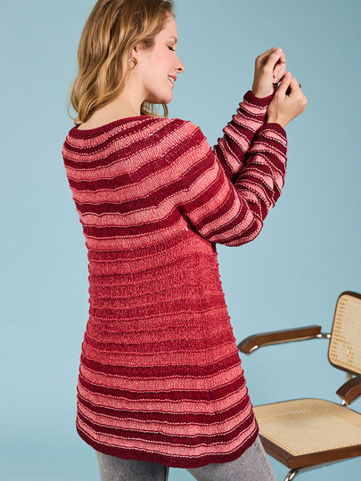 RAGLANJACKE HILDE … IM STREIFENMUSTER GESTRICKT