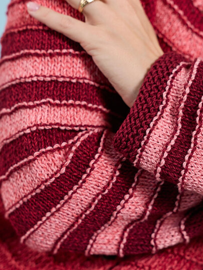 RAGLANJACKE HILDE … IM STREIFENMUSTER GESTRICKT